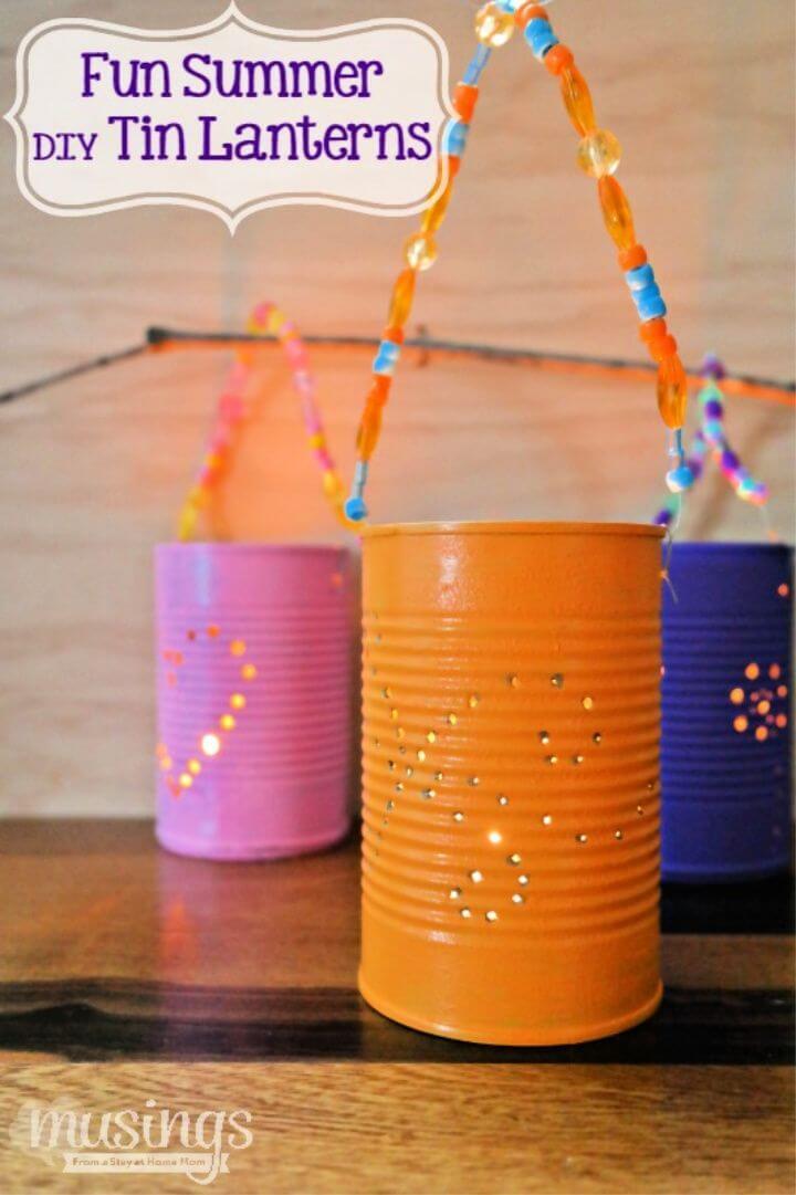 Fun Summer DIY Tin Lanterns