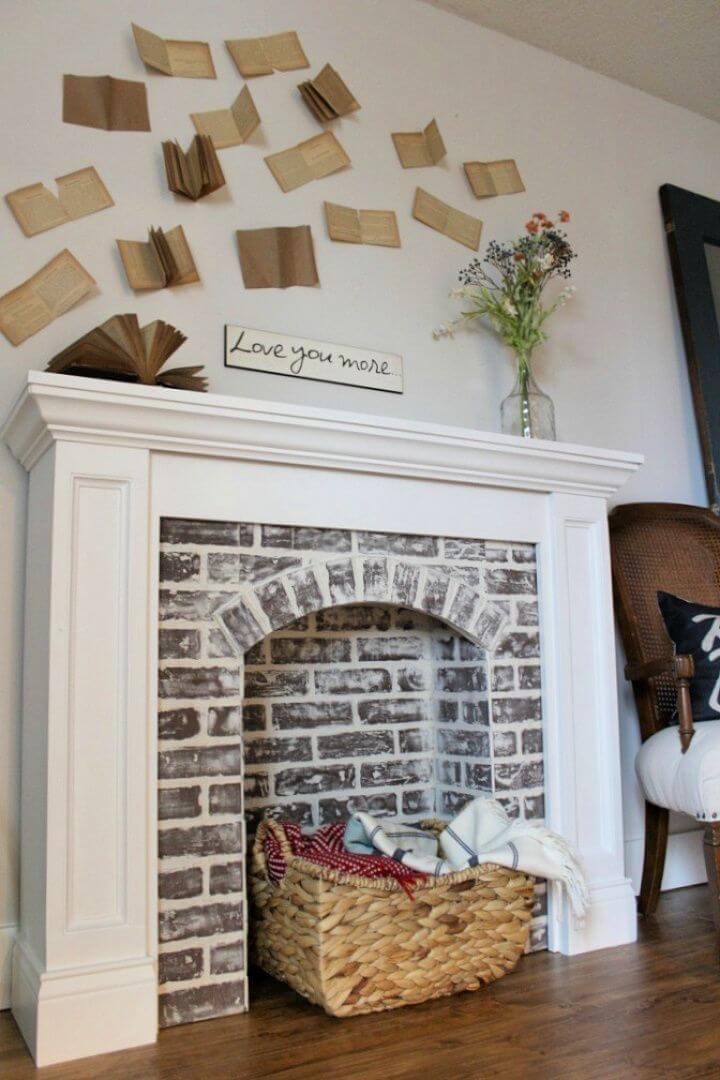 How To Create Your Own DIY Fake Brick Fireplace