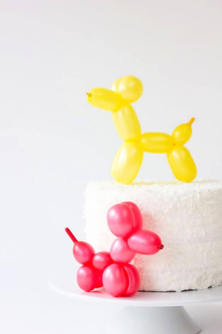 How To DIY Balloon Animal Cake Topper