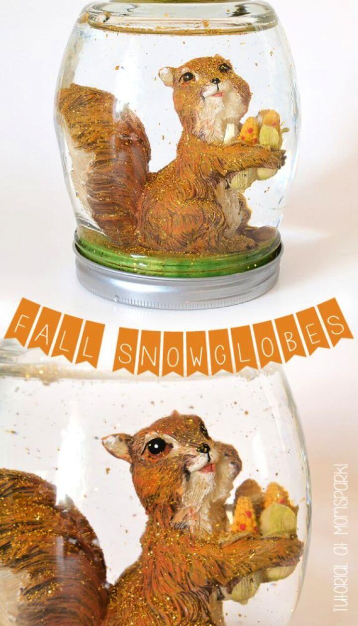 How To DIY Fall Snow Globes