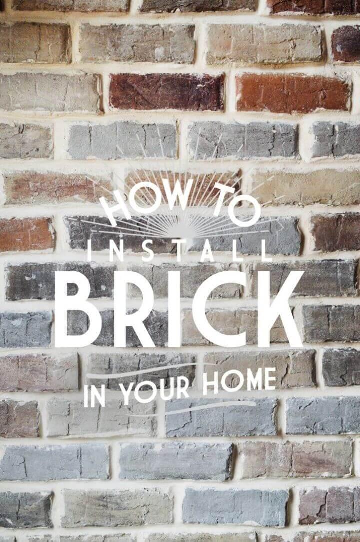 How To Make A DIY Faux Brick Veneer Wall