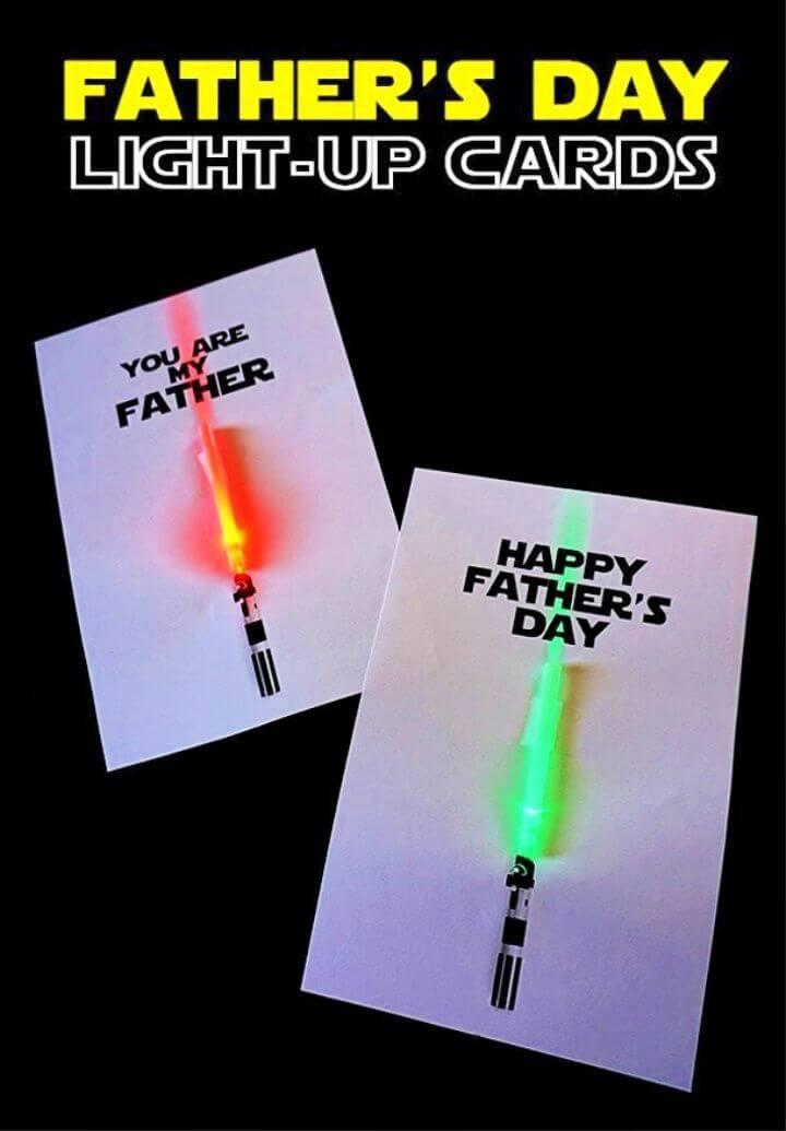 How To Make Light up Lightsaber Father’s Day Cards Tutorial