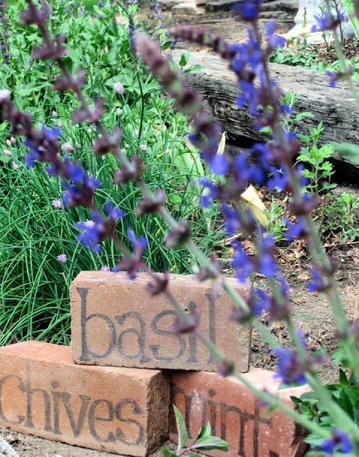 How To Make Your Own Brick Herb Markers