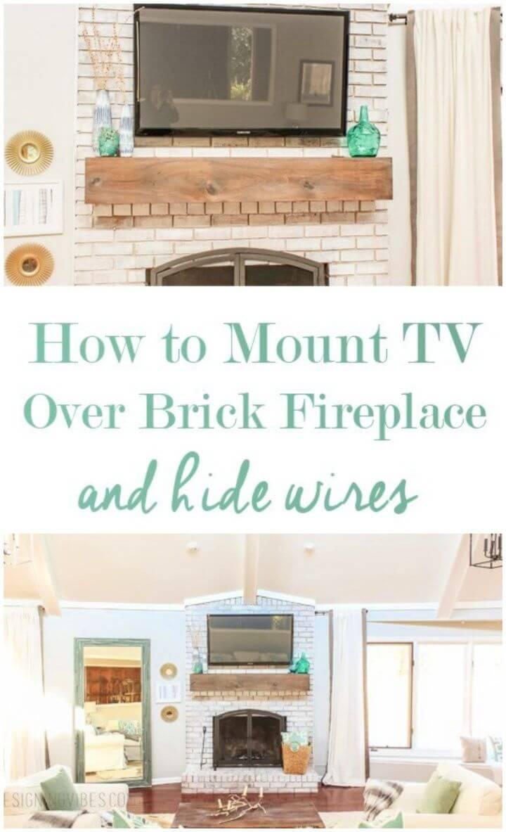 How To Mount A TV Over A Brick Fireplace