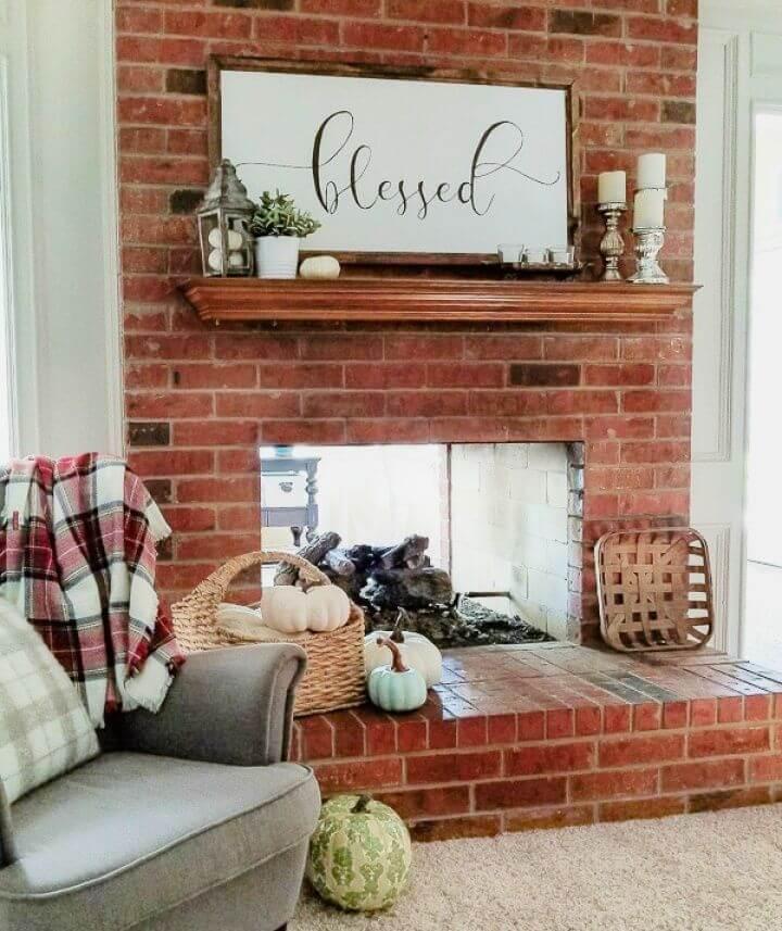 How to Chalk Paint to Update a Brick Fireplace
