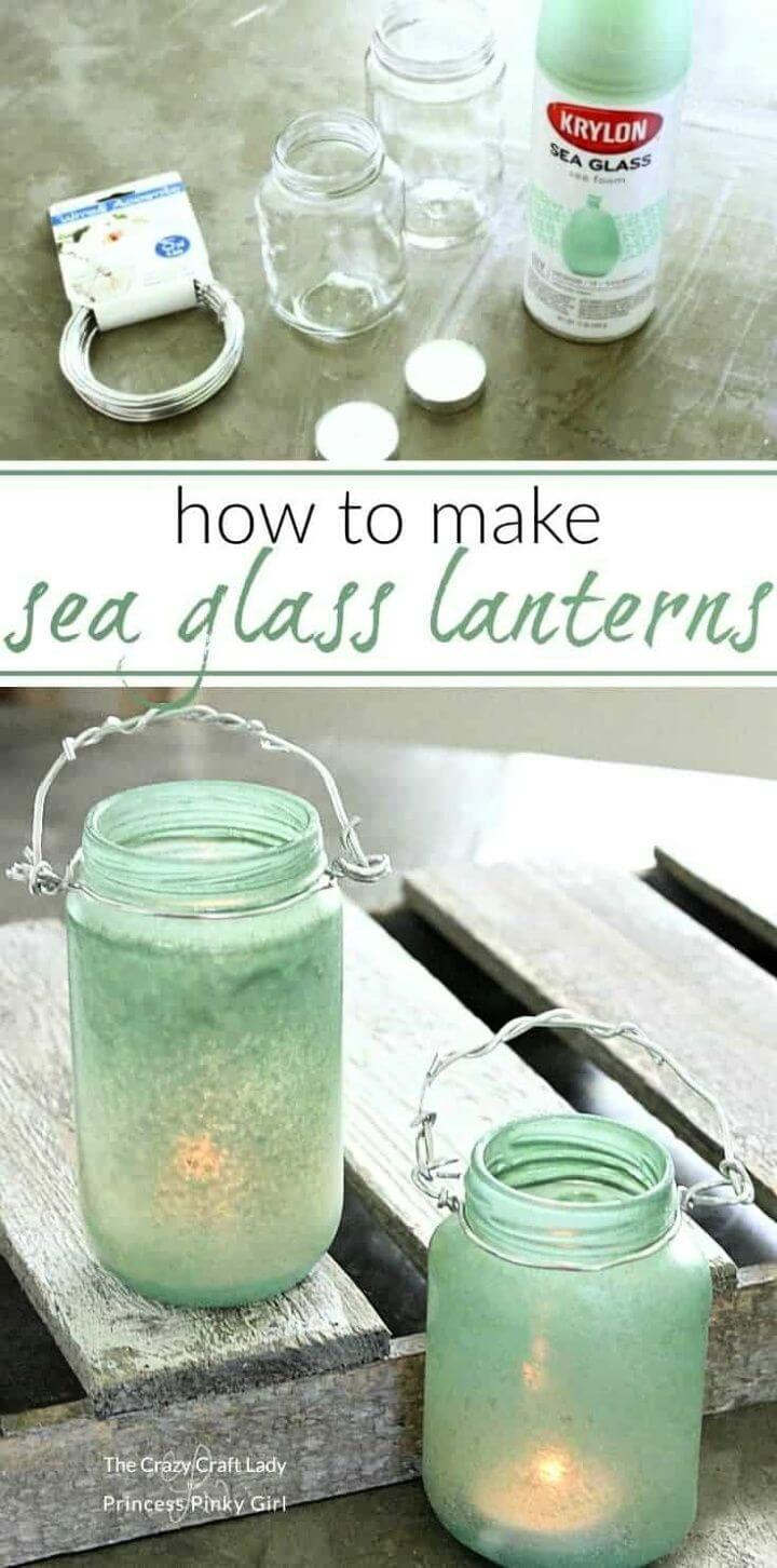 How to Make Sea Glass Lanterns