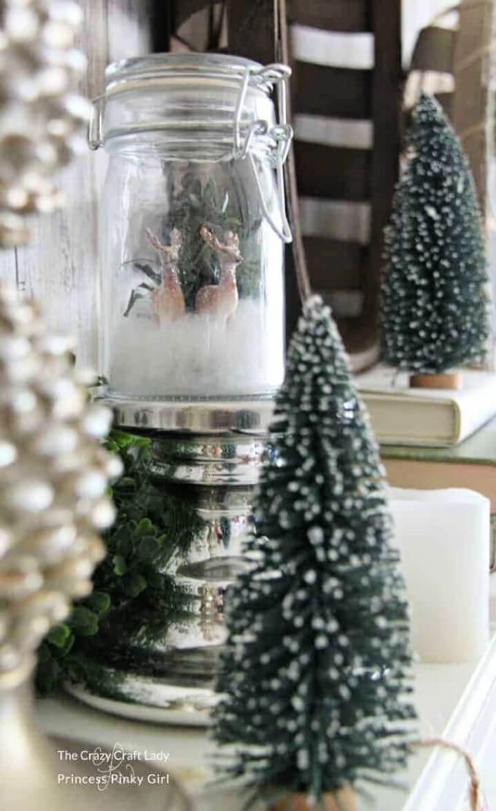 Make A DIY Mini Glass Jar Snow Globe
