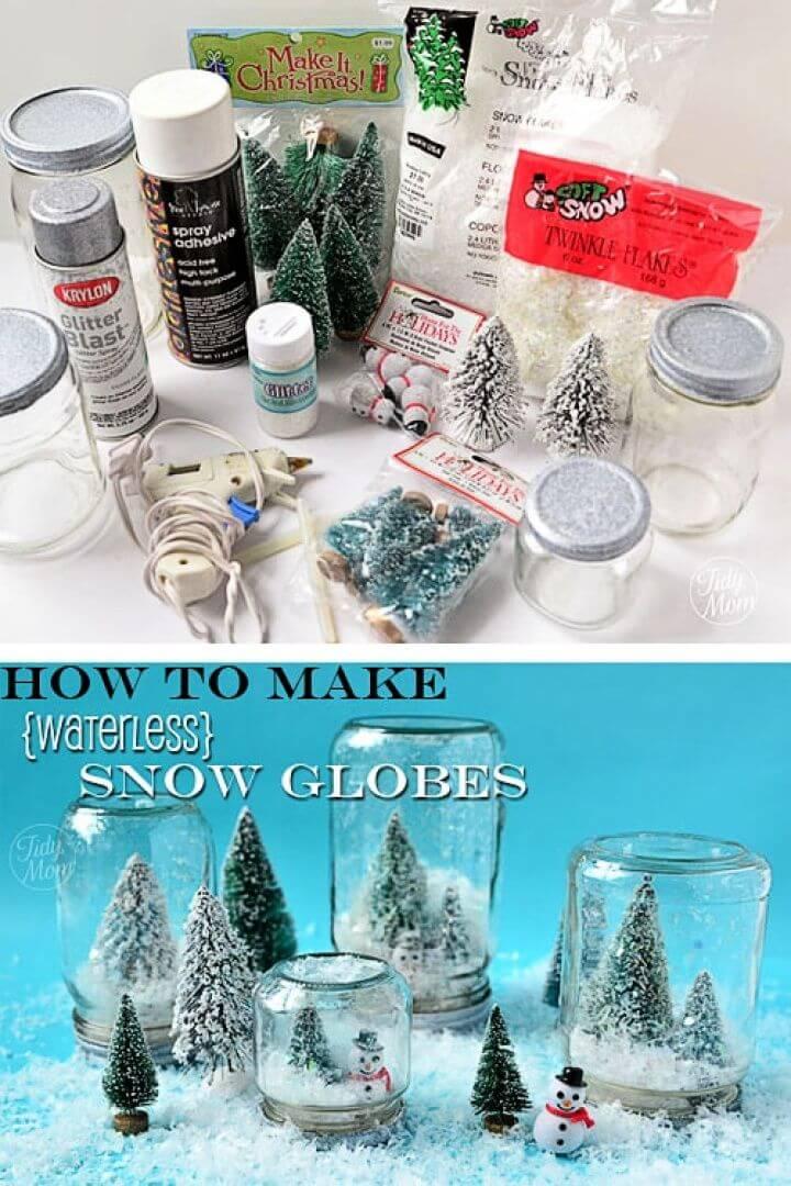Make Your Own Waterless Snow Globes