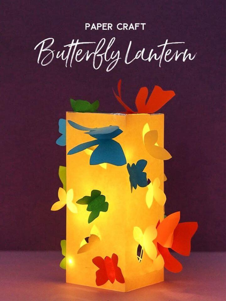 Paper Craft Make A Butterfly Lantern