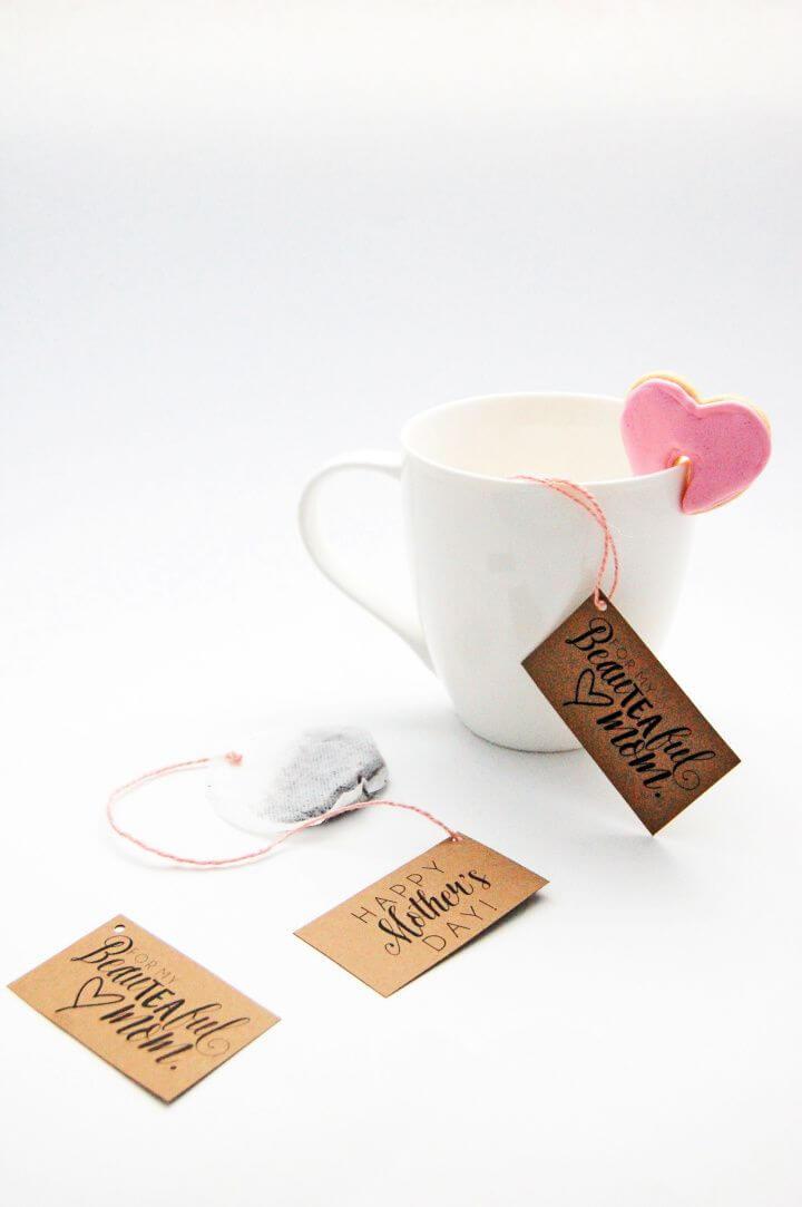 Simple DIY Free Printable Tea Bag Tag For Mom