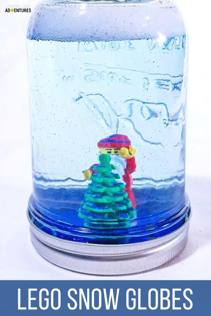 Simple DIY Legoman Snow Globes