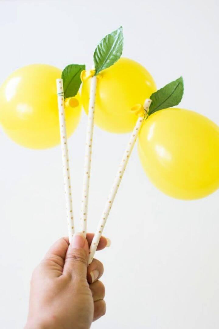 Simple DIY Lemon Balloon Party Decorations