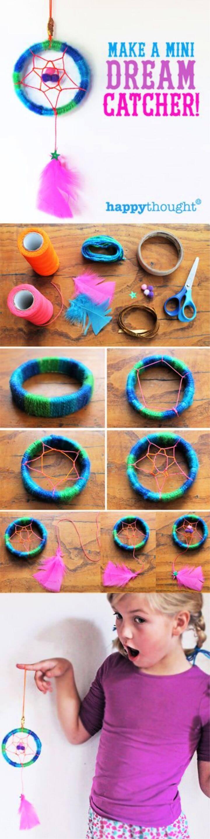Super Cute Mini Dreamcatcher Tutorial with Free Printable Worksheets