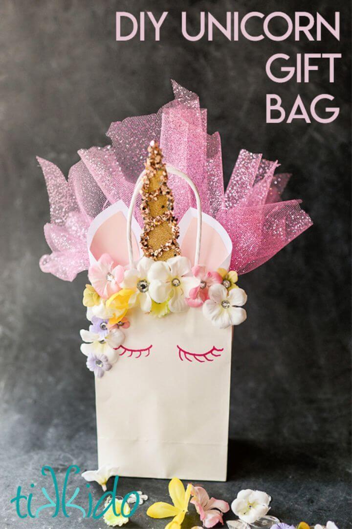 Unicorn Gift Bag Tutorial