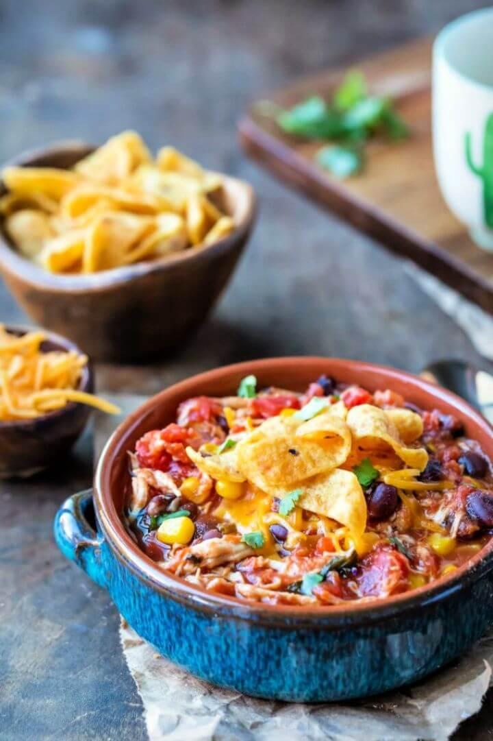 Best DIY Slow Cooker Chicken Frito Chili