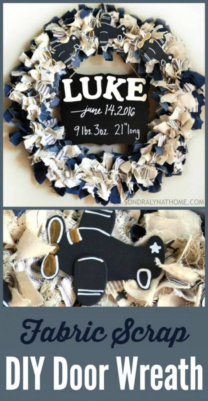 Build A DIY Fabric Scrap Door Wreath