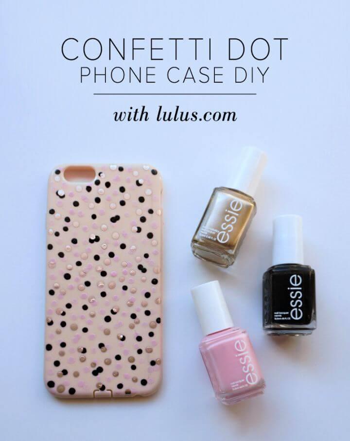 Build Your Own DIY Confetti Dot Phone Cover Top Tutorial 1