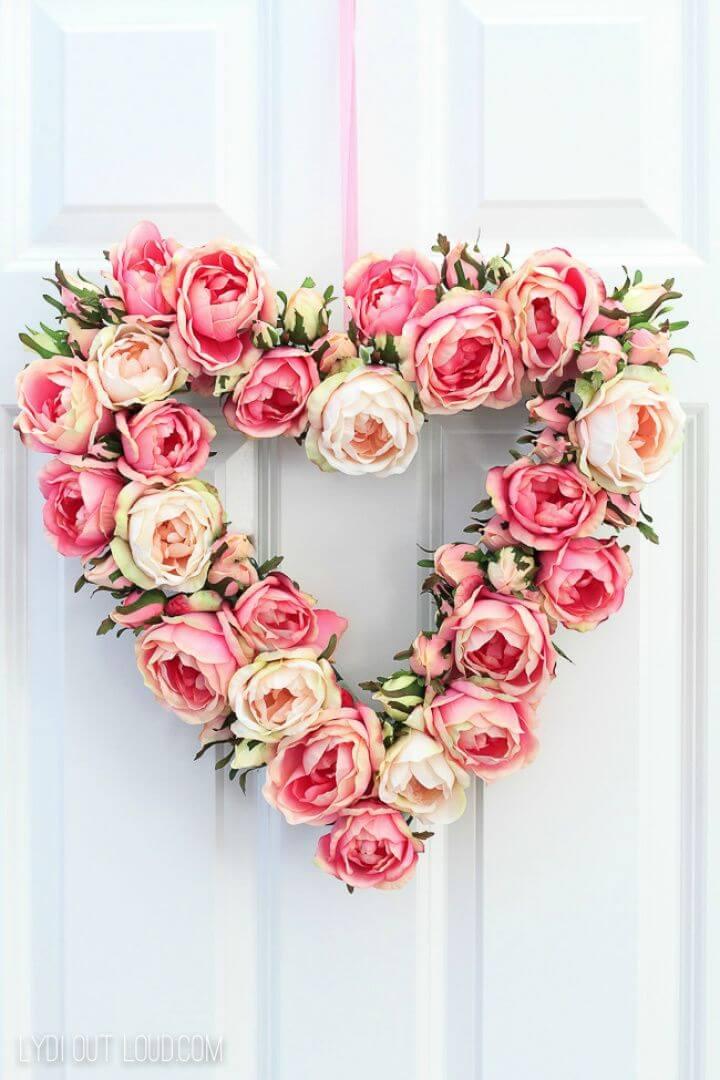 Create A DIY Floral Valentine’s Day Wreath