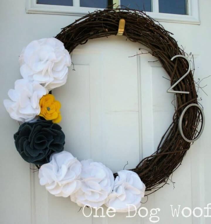 Create A DIY House Number Door Wreath For Spring