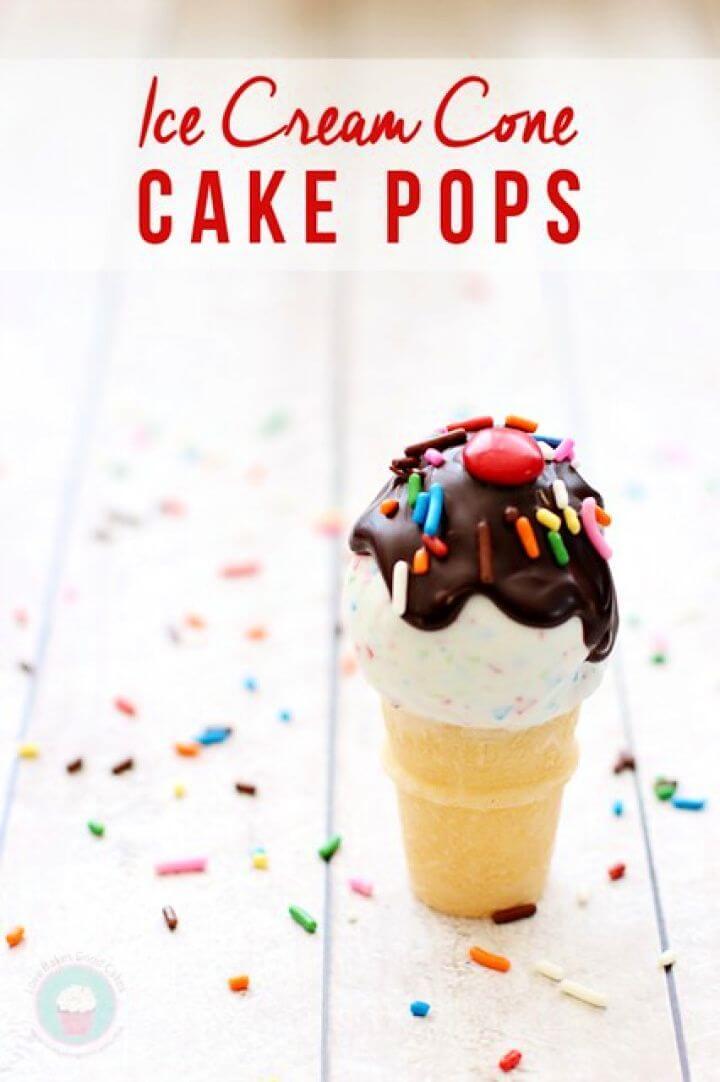 Cute DIY Ice Cream Cone Cake Pops
