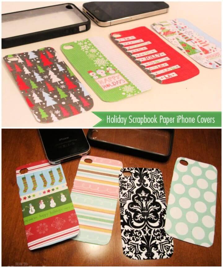 Cute DIY Scrapbook Paper iPhone Covers 1