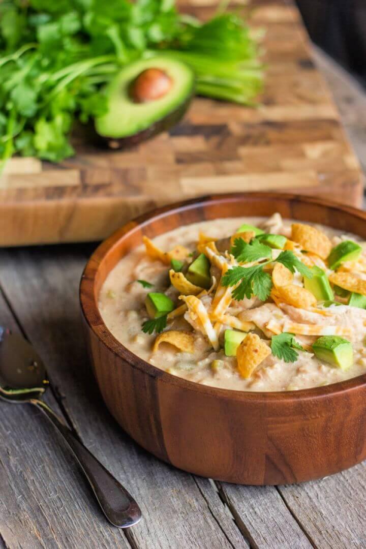 DIY Creamy Crockpot White Chicken Chili