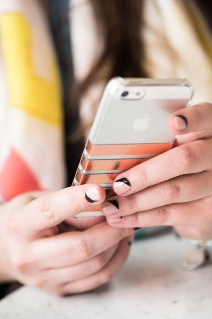 DIY Foil Striped Iphone Case 1