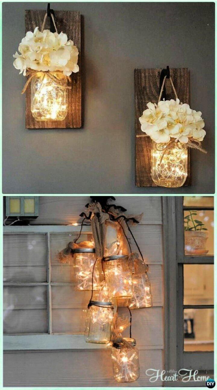 DIY Hanging Mason Jar String Lights Instruction