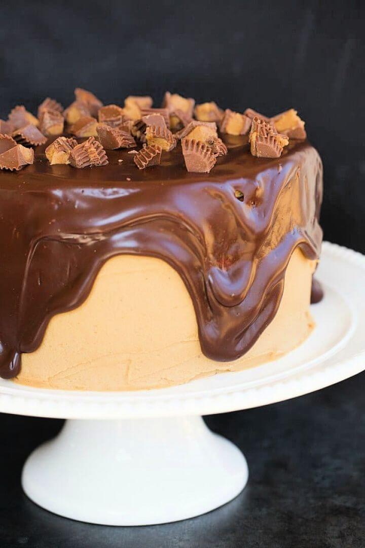 DIY Peanut Butter Cup Overload Cake