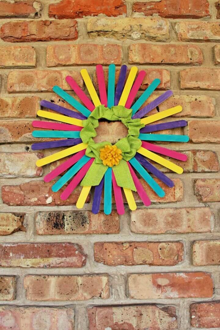 DIY Spring Wreath With Craft Sticks 1000x1499