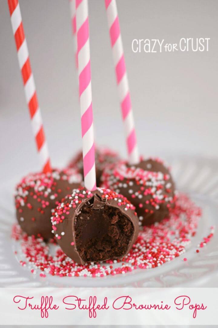 DIY Truffle Stuffed Brownie Pops