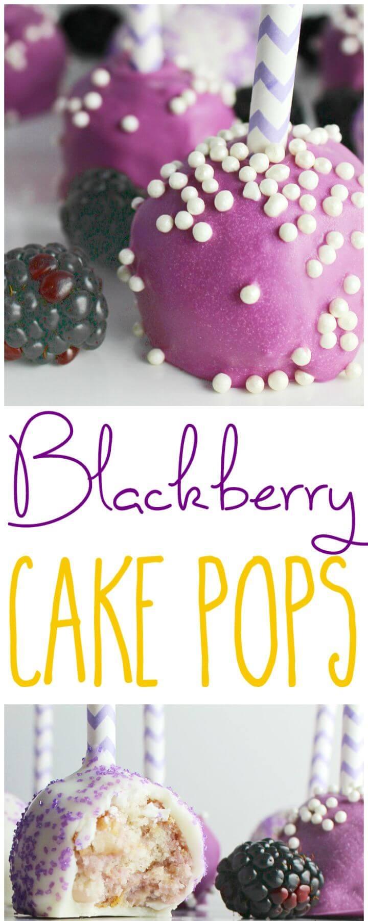 Easy DIY Blackberry Cake Pops