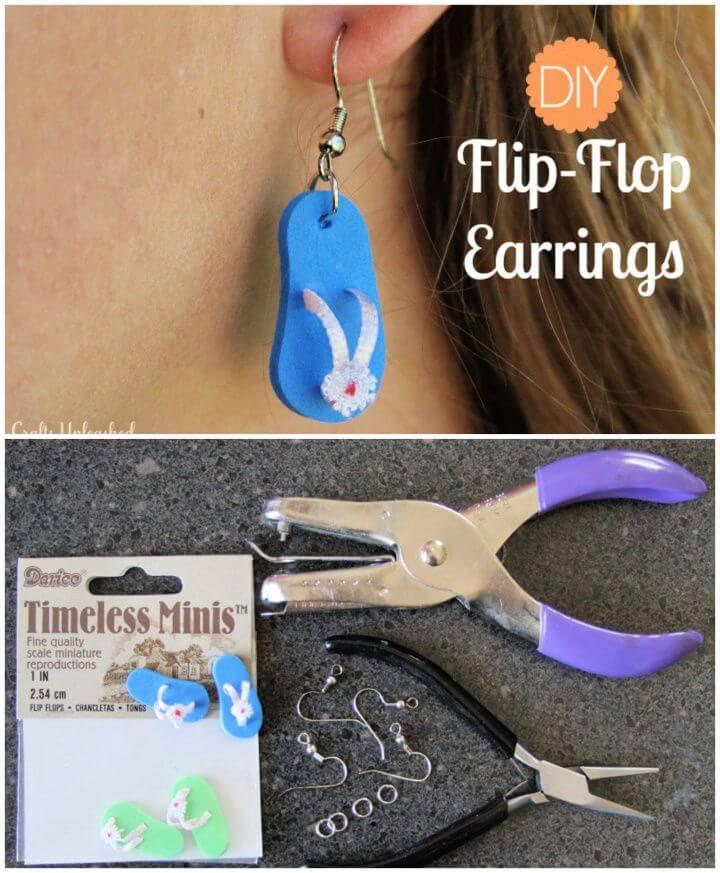Easy DIY Flip Flop Earrings