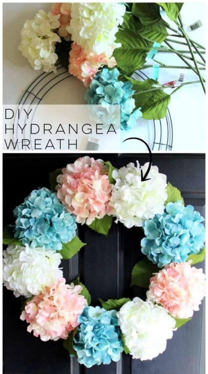 Easy DIY Hydrangea Wreath