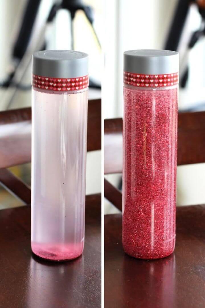 Easy DIY Valentines Sensory Nebula Bottle With Glitter Glue