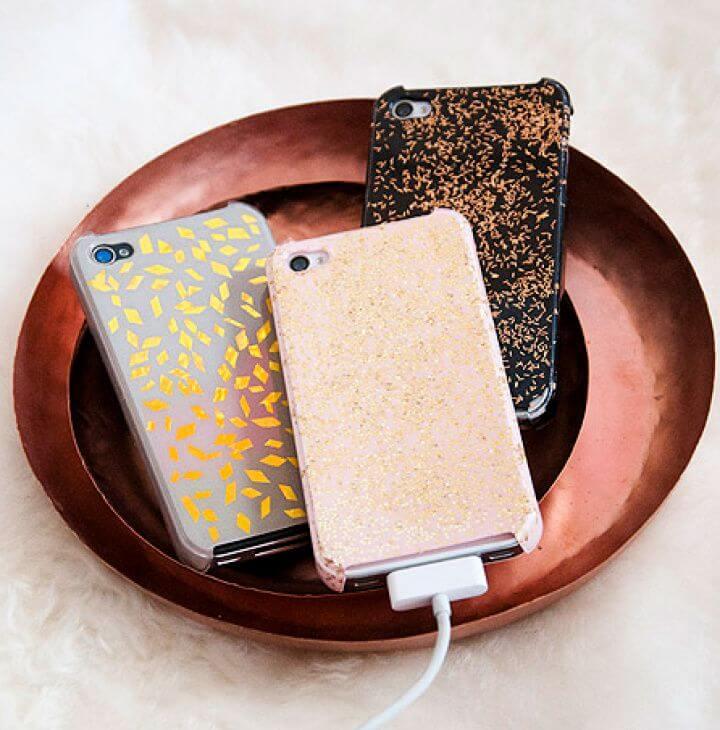 Easy DIY iPhone Cases Repurposing Holiday Glitz 1