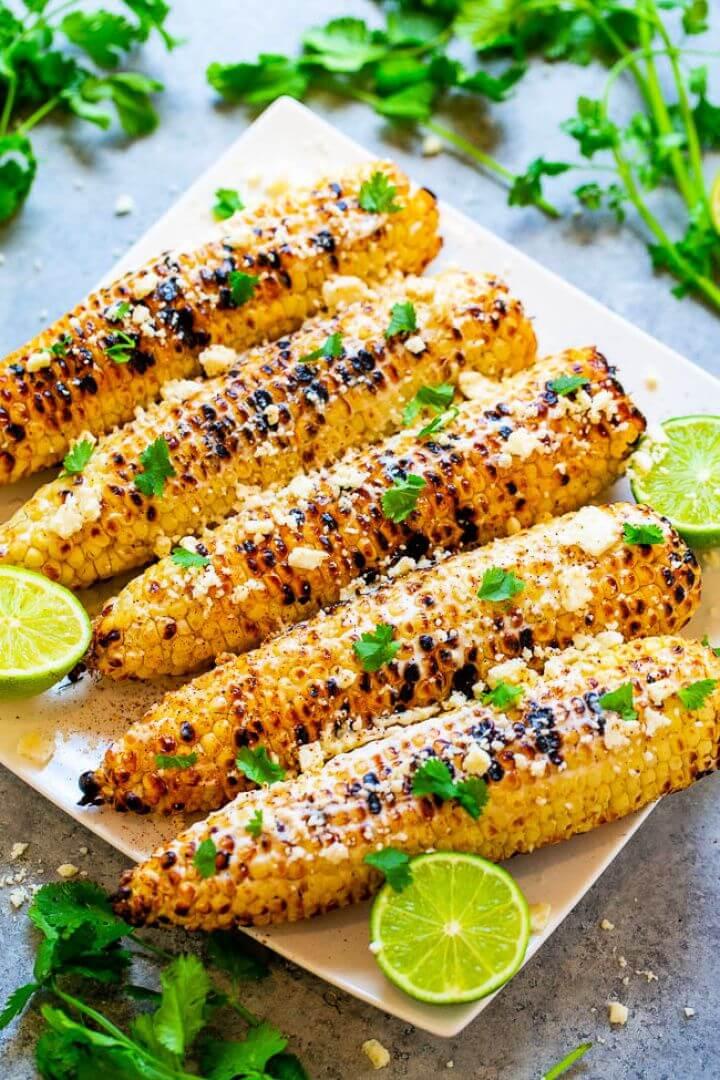 Grilled Mexican Corn Elote