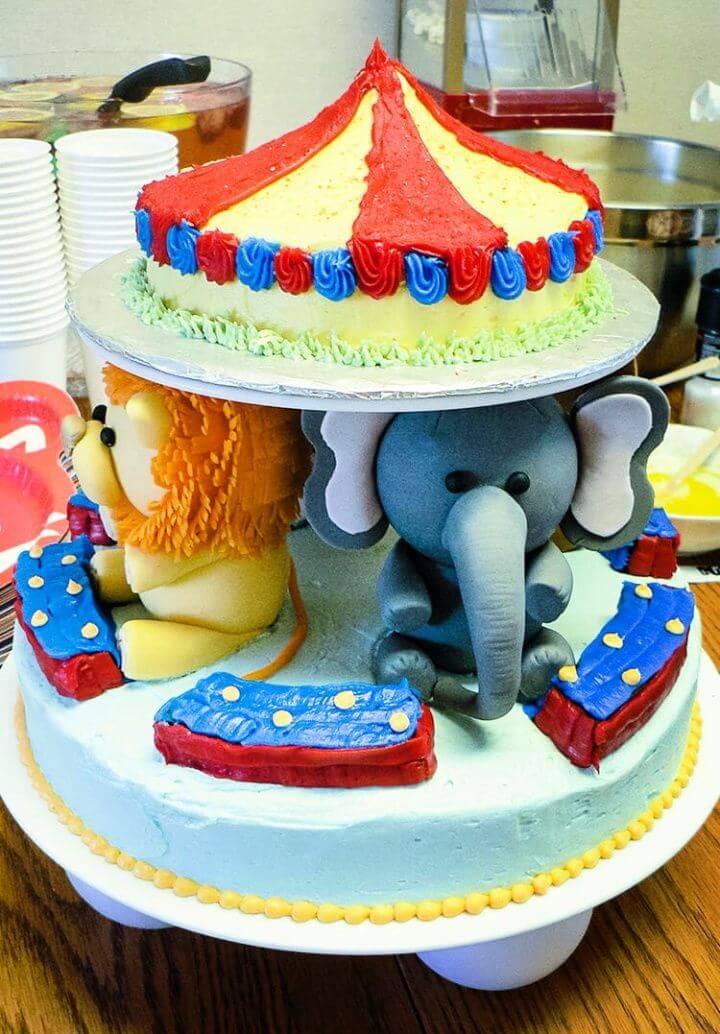 How To DIY Circus Baby Shower Cake