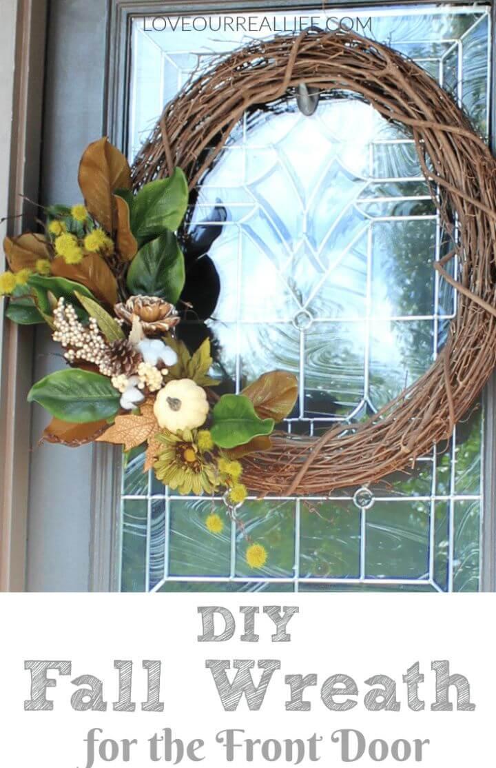 How To DIY Fall Wreath For The Front Door