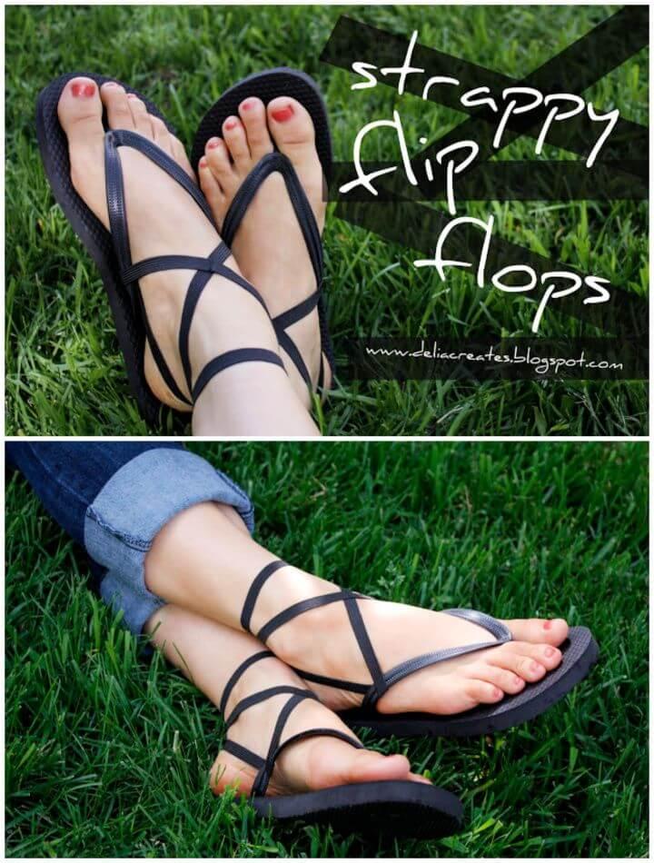 How To DIY Strappy Flip Flops