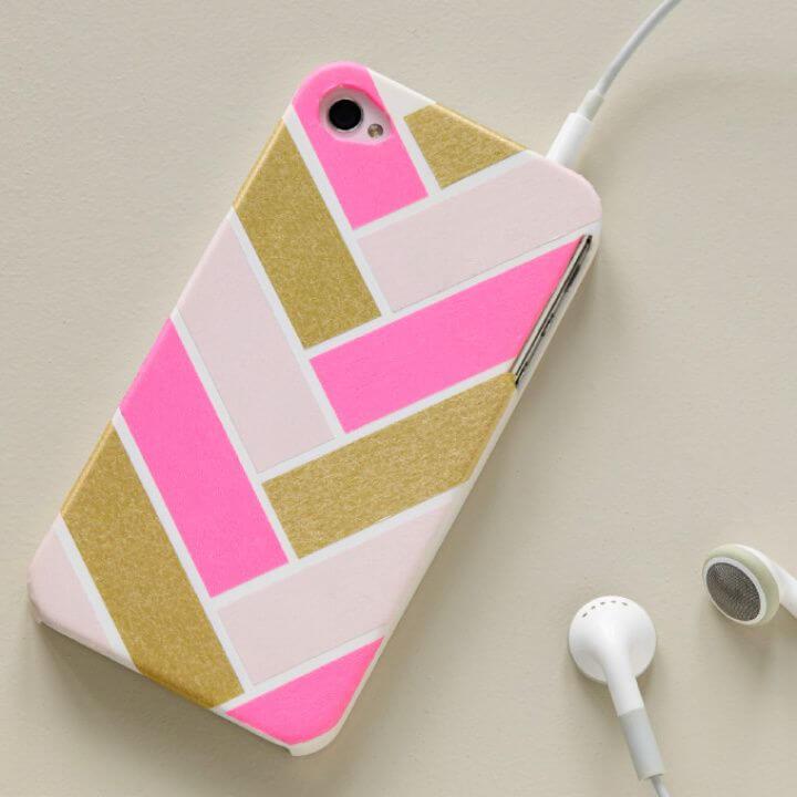 How To Make A DIY Washi Tape Iphone Cover 1