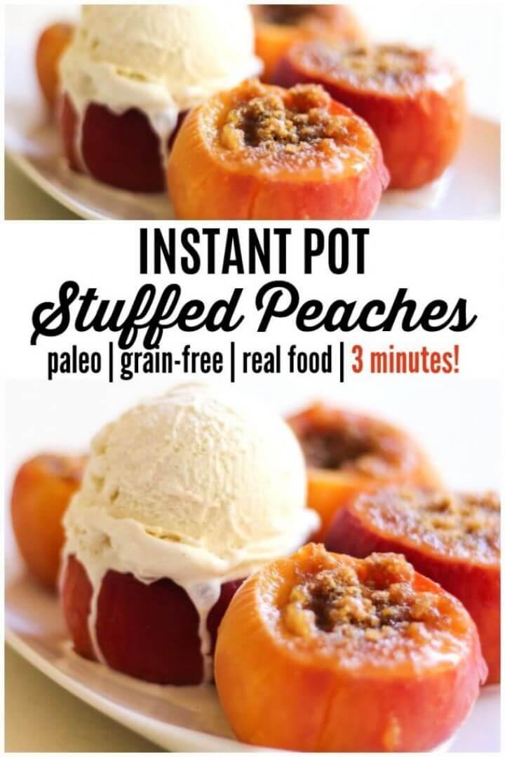 How To Make Instant Pot Stuffed Peaches