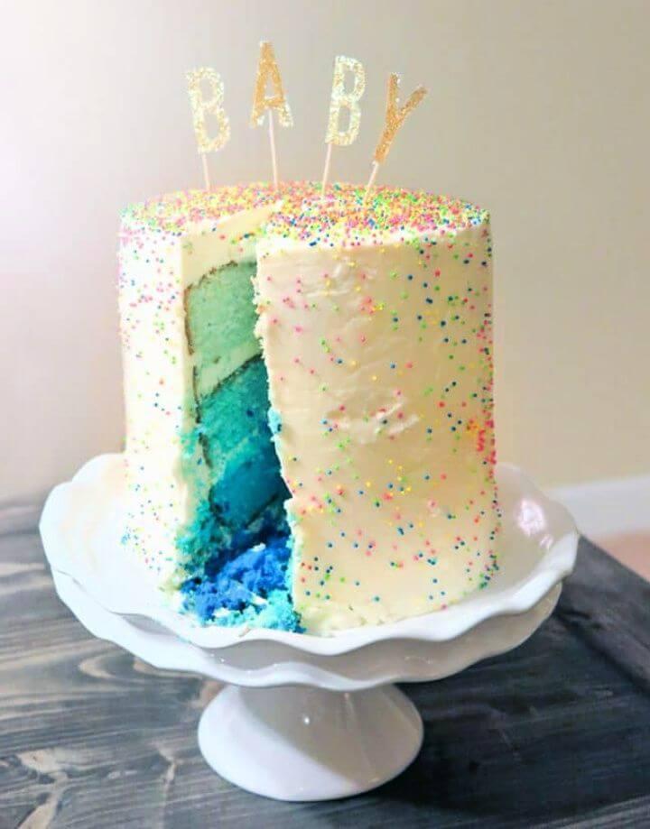How To Make Sprinkle Tastic Gender Reveal Cake