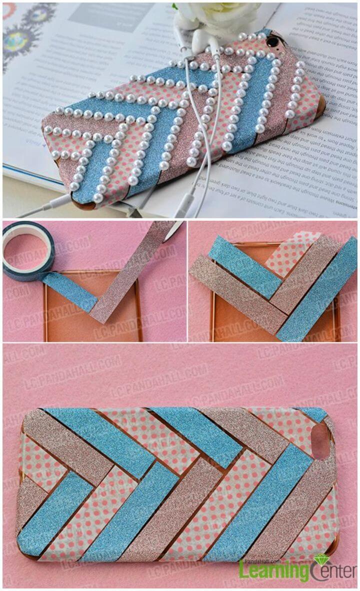 How to DIY a Fashion Washi Tape Phone Case 1