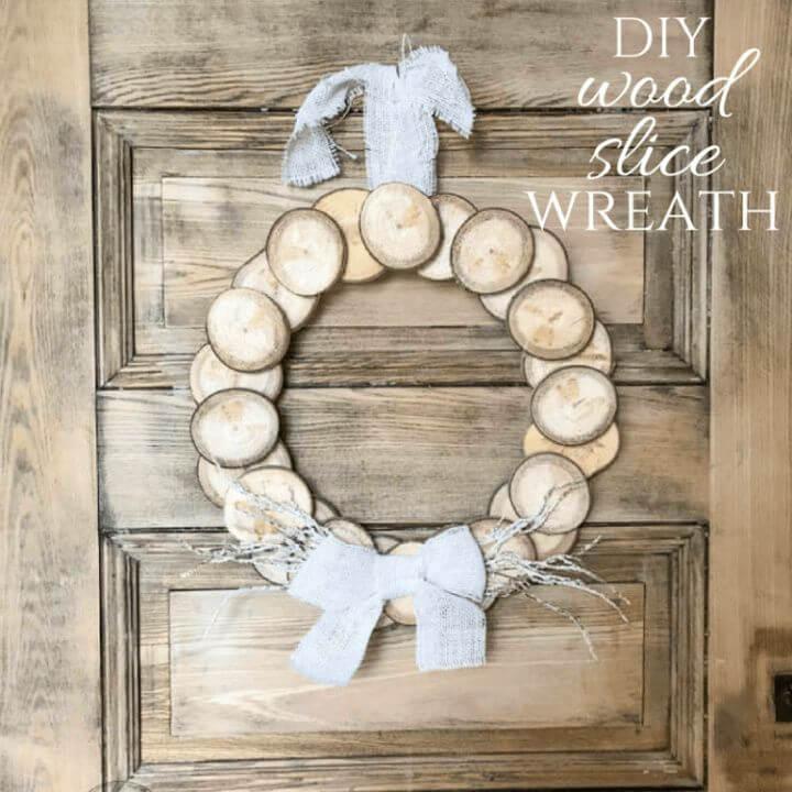 How to Make a DIY Wreath with Wood Slices