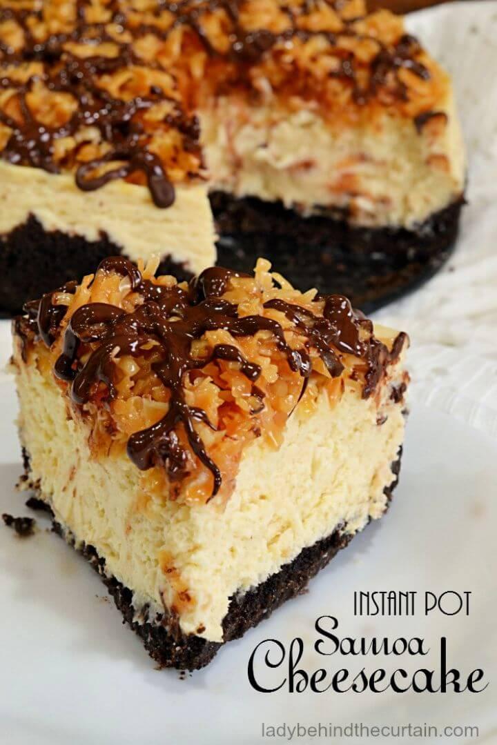 Instant Pot Samoa Cheesecake