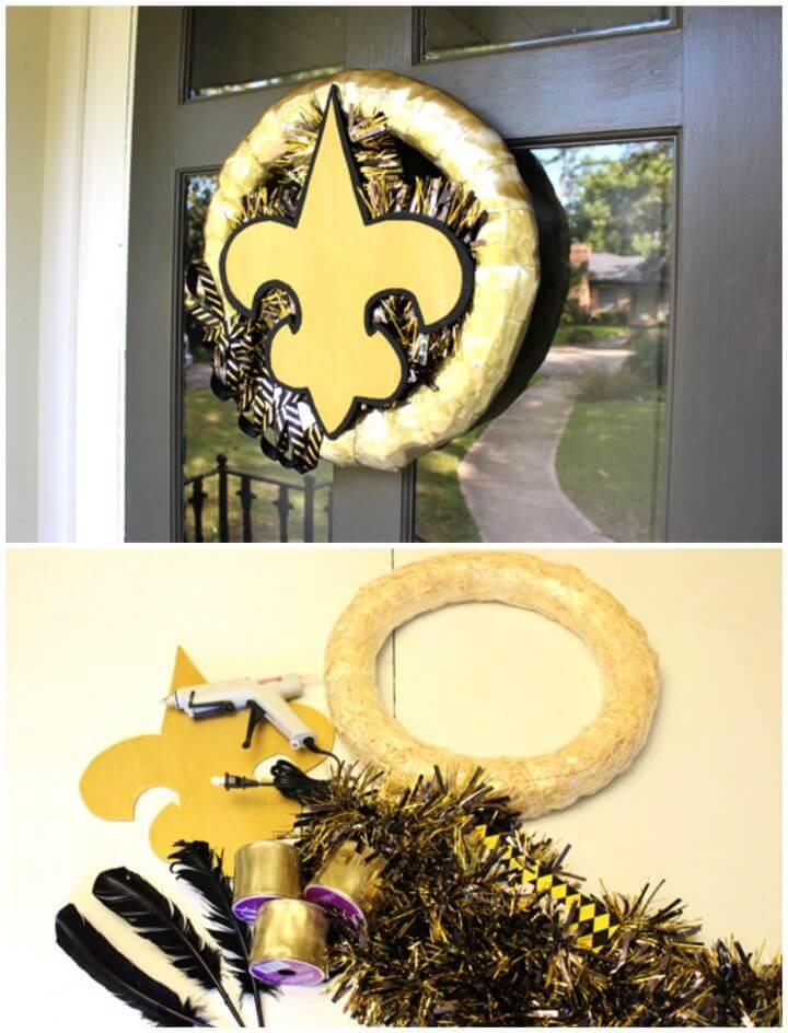 Make A DIY Geaux Saints Diy Wreath