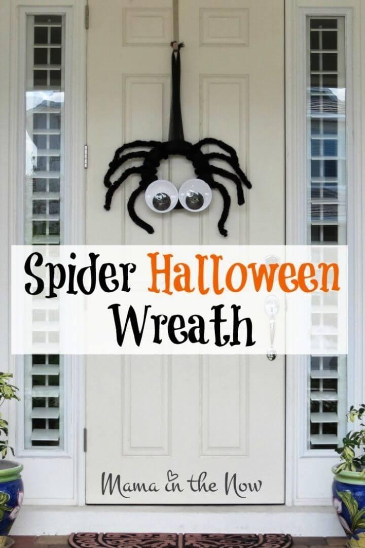 Make Your Own DIY Spider Halloween Wreath