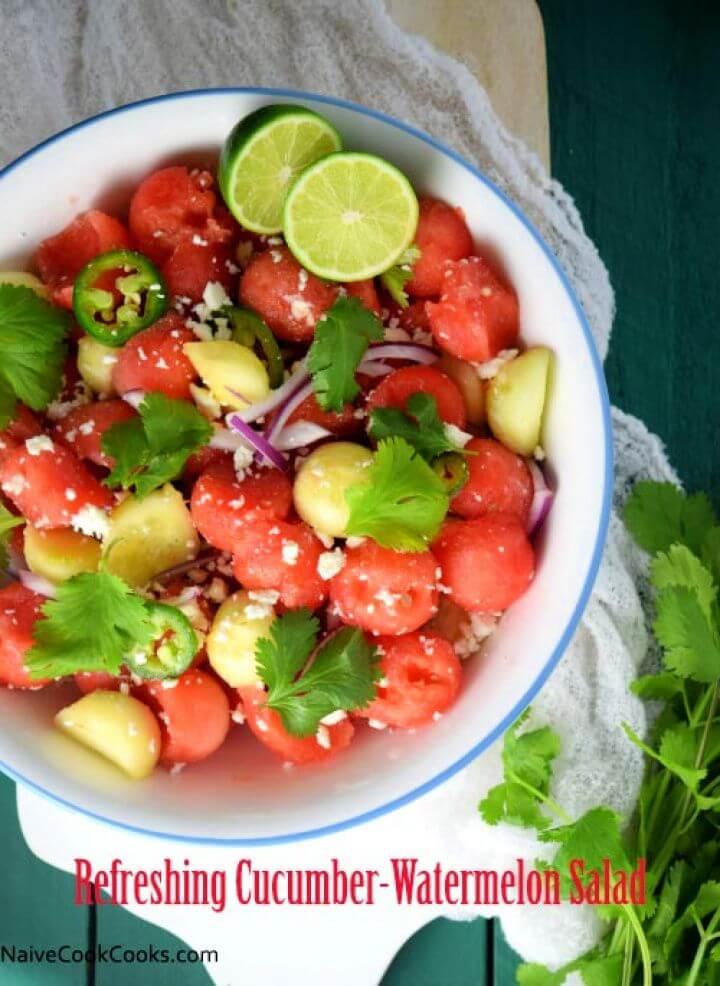 Refreshing Cucumber Watermelon Salad