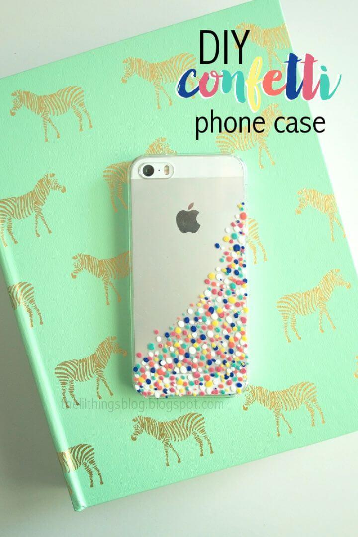 Simple DIY Confetti Phone Cover Top Tutorial 1
